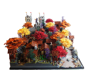 Illustration for article titled There's a Castle Hidden in the LEGO Autumn Foliage